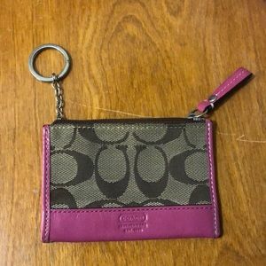 Coach Wallet/ID Case - Pink & Tan